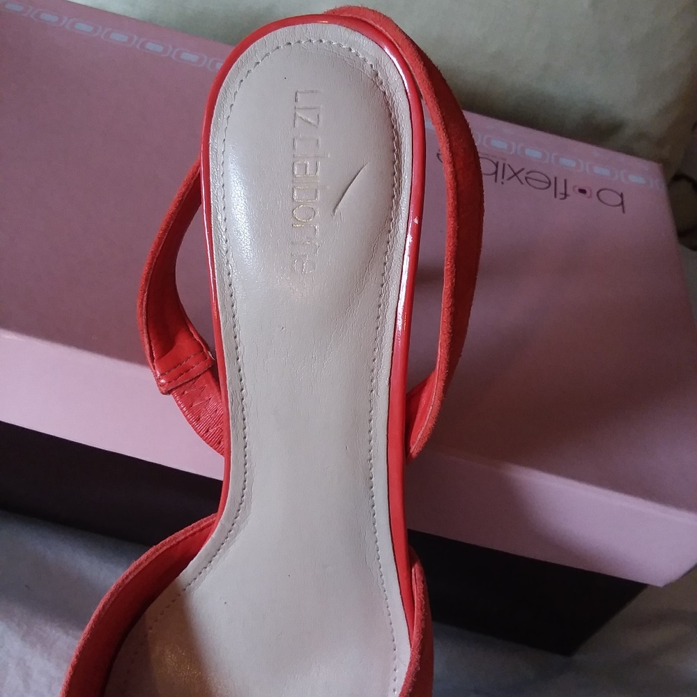 Liz Claiborne Sling Back Pumps Suede Shoes EUC - Picture 8 of 8
